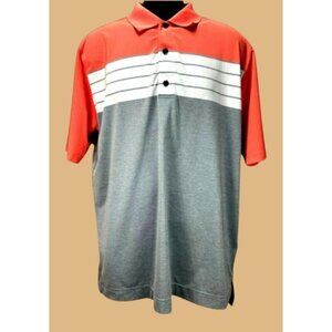 FootJoy Mens Athletic Fit Golf Coral Golf Polo Large